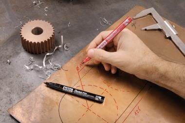 Pentel marker alkoholos kerek hegyű vékony 4 db-os szett - 2 db fekete, kék, piros